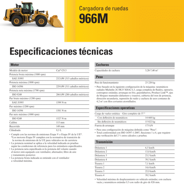 Payloader Caterpillar 966M